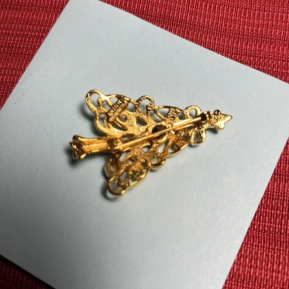 Vintage Eisenberg Ice Christmas Tree Pin Brooch - Picture 8 of 9